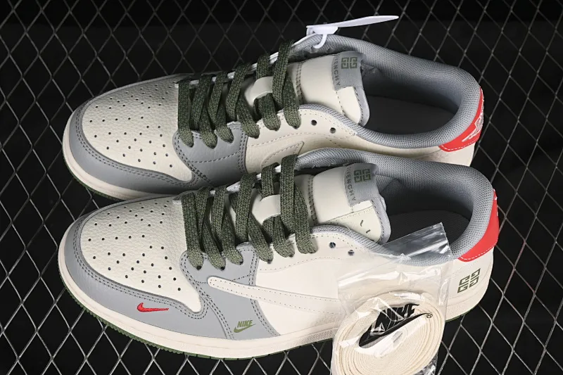 All categories Air Jordan Jordan series basketball shoes Air Jordan 1 Low high-end customized low-top sneakers Travis Scott x Fragment Design x Air Jordan 1 Low OG SP AJ1 Joe 1 Givenchy joint green and gray bottom low-top cultural and casual sneakers XS7089-600